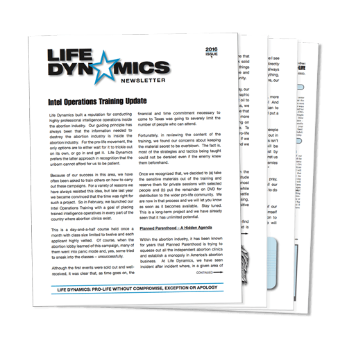 Life Dynamics Pro-Life Newsletter
