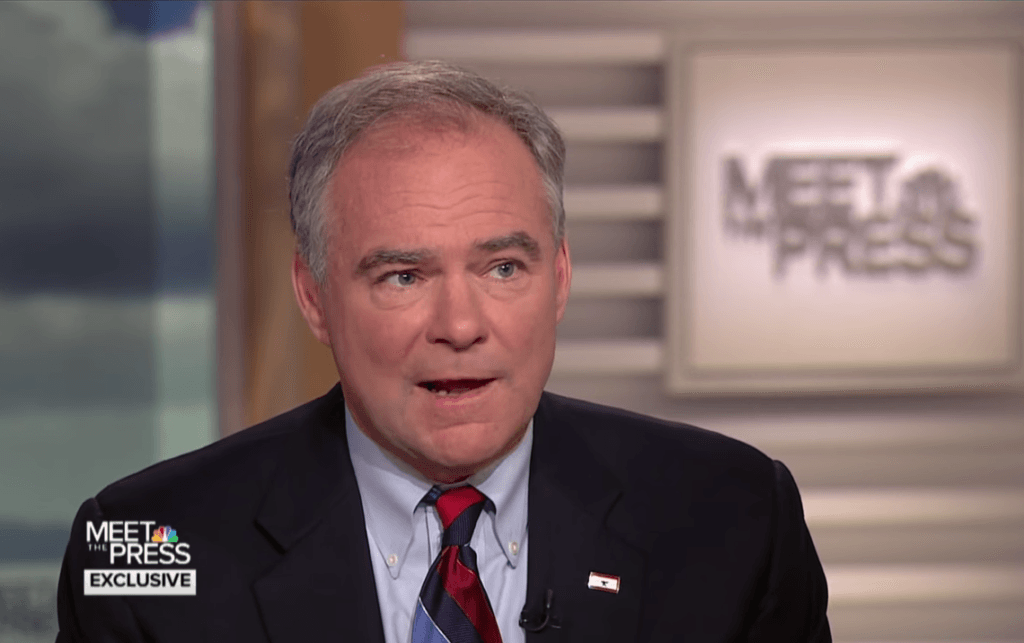 Tim Kaine describes his position on abortion on the show Meet The Press