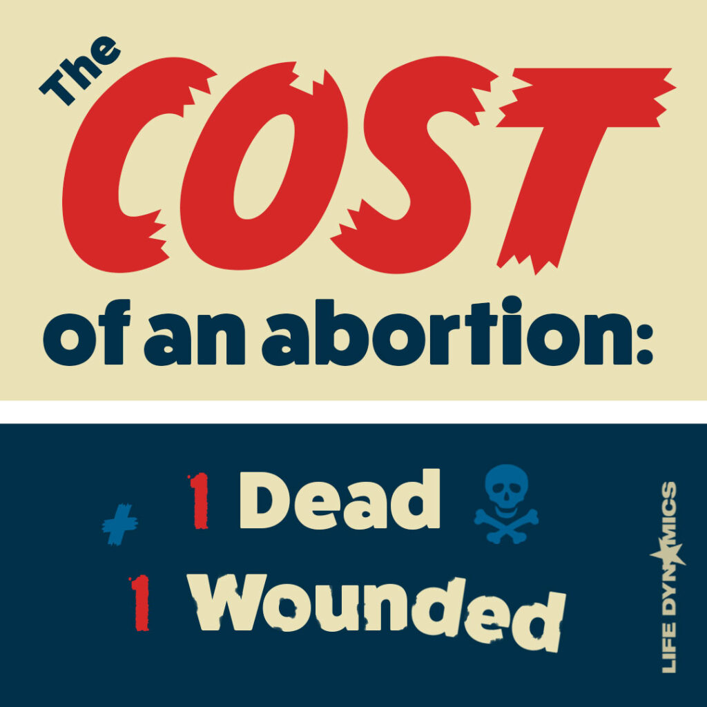 The cost of an abortion: 1 dead and 1 wounded. - Life Dynamics (abortion regret) 